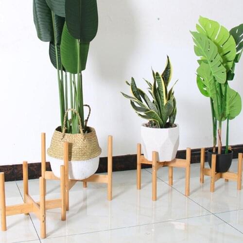 Wood Planter Pot Trays Flower Pot Rack Strong Free Standing Bonsai Holder