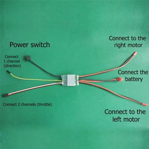 2-4S 1.8Ax2 Dual Way Dual direction Brushed ESC for High Current 380/390 Motors for Tank Model Spare Parts