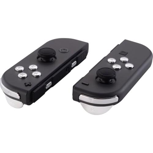 Chrome Silver Replacement ABXY Direction Keys SR SL L R ZR ZL Trigger Full Set Buttons w/ Tools for Nintendo Switch Joy-Con