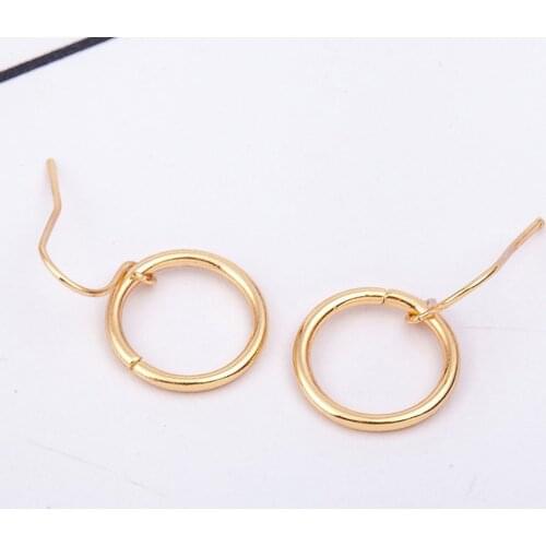 Europe and America simple style personality temperament hollow round earrings earrings geometric round earrings