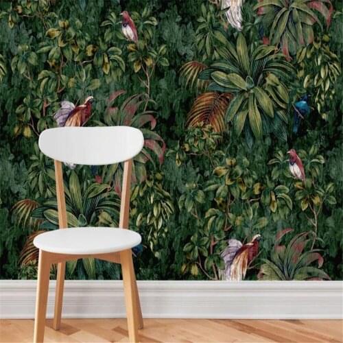 Milofi custom photo wallpaper 3D Nordic HD hand-painted flowers and birds TV background decorative mural wallpaper