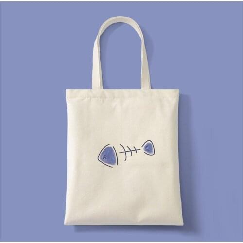 Canvas bag womens single shoulder bag ins literary large-capacitycloth bag student Korean version simple wild Japanese