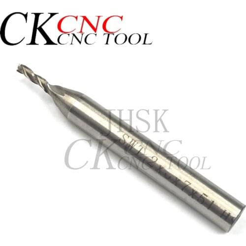 HSS 3 Flute Straight shank End Mill Cutter 2mm CNC Straight Shank Milling Woodworking Tool End Mill Router For Wood Cutters