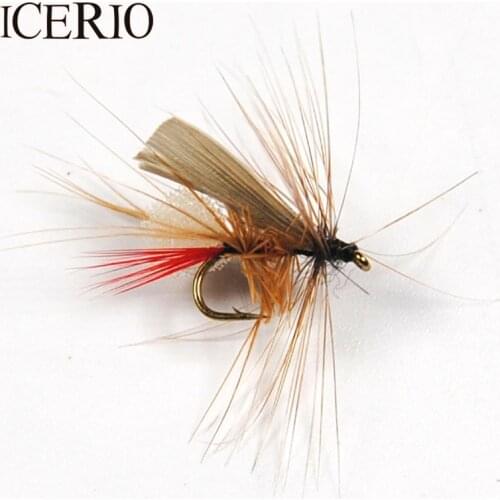 ICERIO 10PCS Caddis Foam Fly Fishing Trout Dry Fly Mayfly Bait #14