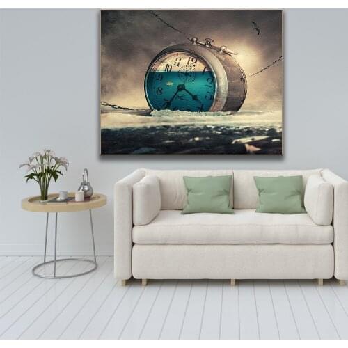Paintings By Numbers Clock Pictures Painting On Canvas Paint by Number Wall Art For Living Room Home Decor 40×50CM