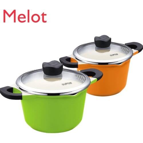 Soup Pot Milk Pot Non-Stick Ceramic Stew Pot Baby Food Supplement Hot Milk Pot 20cm Gas Induction Cooker Universal