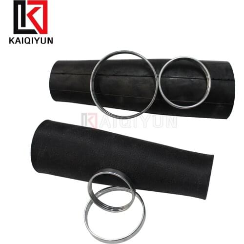 2sets Rear Rubber Air Spring Sleeve + Rings For Cadillac Escalade Chevrolet Tahoe GMC Yukon 2002-2014 15756926 19300045 25979393