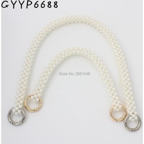 31cm 36cm bag light chain resin bead short portable shoulder strap wrist thick plastic handle bags purse bag frame kiss clasp