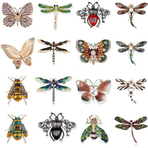 Fashion Butterfly Brooches For Women Perfect Rhinestone Crystal Hijab Pins Christmas Gift Brooches