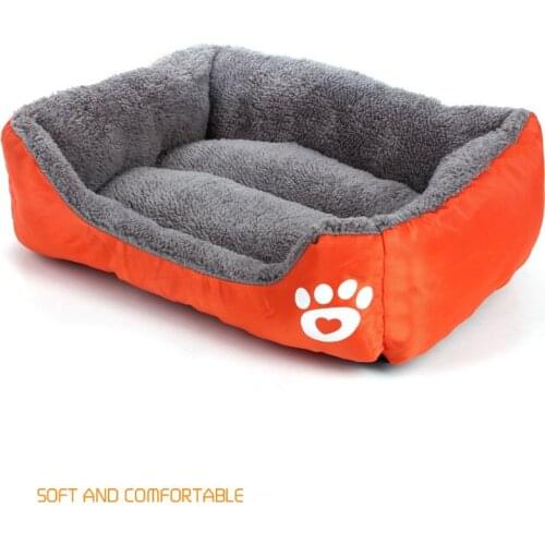 Soft Pet Bed Warming Puppy Bed House Soft Material Nest Dog Baskets Winter Warm Kennel For Cat Puppy Supplies