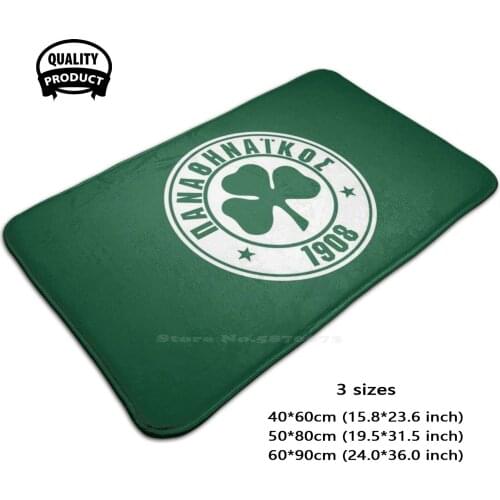Panathinaikos Fc Soft Foot Pad Room Goods Rug Carpet Panathinaikos Football Club Soccer Crest Emblem Logo Team 1908 Greece