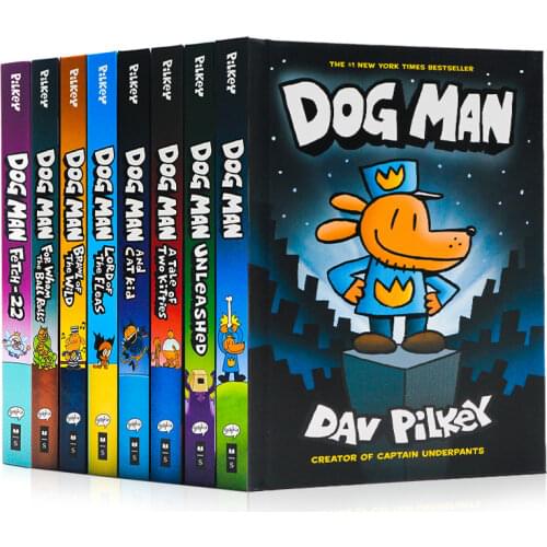 8 Books /Set Dog Man The Epic Collection 1-6 English Kids Child Hilarious Humor Novel Manga Comic Book Gifts for Children