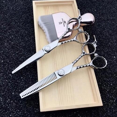 6 Professional Hair Salon Structure Scissors Set Cutting Barber Haircut Thinning Shear Scissors Hairdressing Hair Tools Scissors