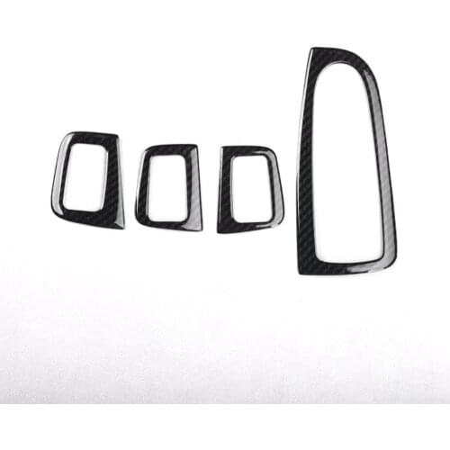 New Car Styling For Mercedes Benz GLC C Class 2020 2021 LHD Window Lift Switch Panel Frame Cover Stickers Auto Moldings 4pcs