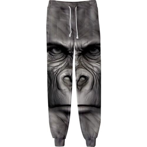 2019 autumn hip hop youth trousers really funny Harajuku 3D print orangutan mens / womens fashion street casual trousers mens