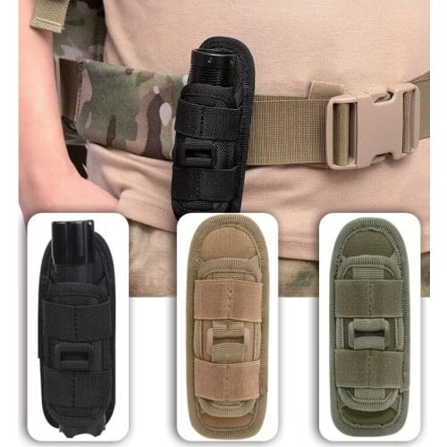 Rotary bag for outdoor hiking, belt cover, flashlight cover, hunting survival lighting kit, 360 degree