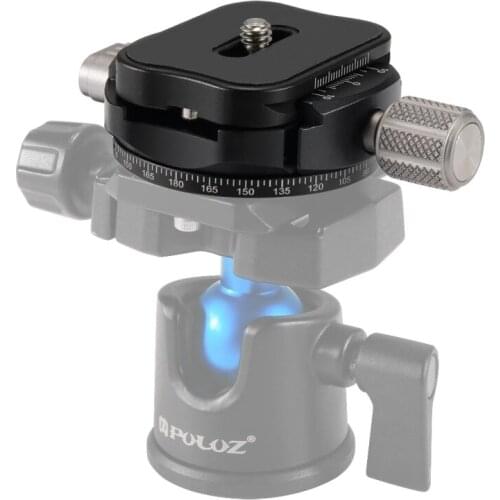 PULUZ Quick Release Plate Tripod Adapter 1/4'' Screw Universal Aluminum Alloy Quick Release Plate for Panoramic Head