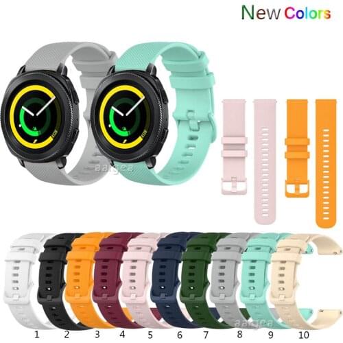 Colorful Soft Silicone Watch Strap Band For Samsung Gear Sport S4 for Samsung Galaxy Watch3 41mm strap 20mm