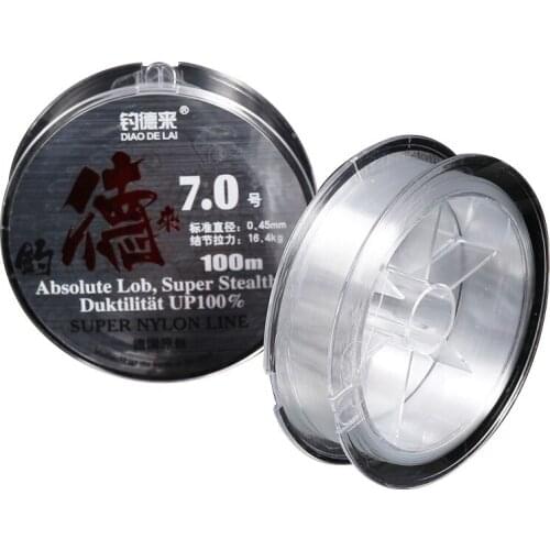 Super Strong Nylon 100m Fishing Lines Cord Durable Strong 2-8 Fishing Line Accessory tool Line Rope Multifilament Japan 18.4LB