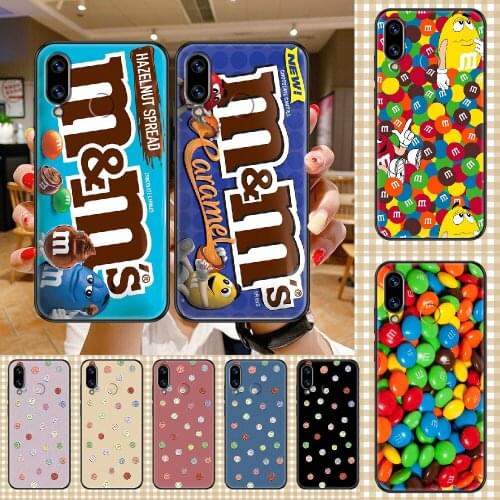M&Ms Chocolate Phone case For Huawei Honor 6 7 8 9 10 10i 20 A C X Lite Pro Play black silicone funda tpu cell cover soft