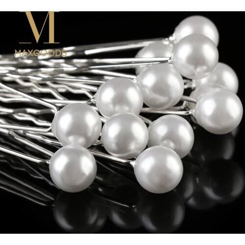 20/24PCS Fashion Bridal Wedding Prom White Pearl Hair Pins Clips Barrette Hairpins Hair Accessories Wholesale