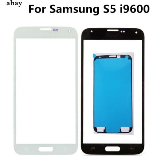 Replacement LCD Touch Screen Front Glass Outer Lens For Samsung S5 i9600 G900 G900F/V/T/P/A Touch Screen + Adhesive