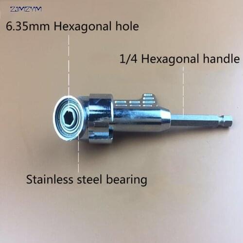1/4 Inch Magnetic Bit Angle Driver Screwdriver Bits 105 Degree Adjustable Angle Bit Driver Adapter Screwdriver Head Angle Driver