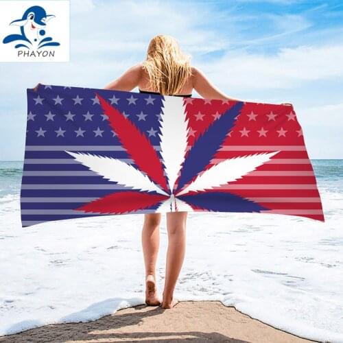 1Pcs Quicky-dry Microfiber Bath Towels Coconut Tree Logo 75*150cm Beach Towel Flag Large Sport Towels Camping Accessories