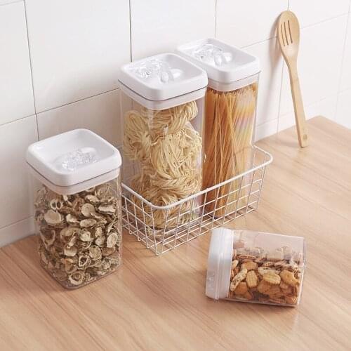 1pcs Kitchen Refrigerator Noodle Box Draw cereal container Lid Plastic Container Food Storage Crisper kitchen storage jars