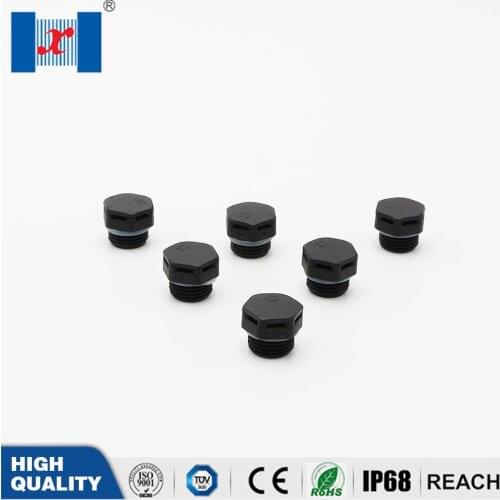 100 pcs/bag Black M5*0.8 Nylon Vent Plug Plastic Breathable Valve Breather for Emergency Responder Lighting LED