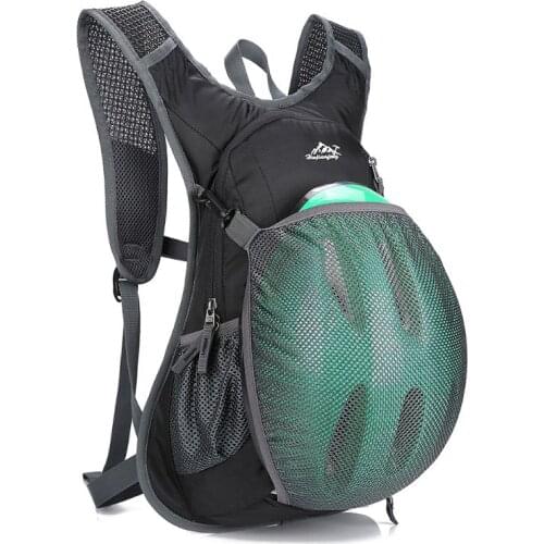 2020 Fashion 15L Cycling Backpack with Helmet Holder Lightweight Sports Bag Mountain Bicycle Rucksack Travel Unisex Large Bags