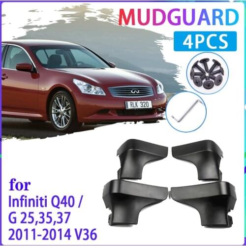 4 PCS Car MudFlaps for Infiniti G G25 G35 G37 Q40 V36 2007~2015 Mudguard Splash Guards Fender Auto Accessories