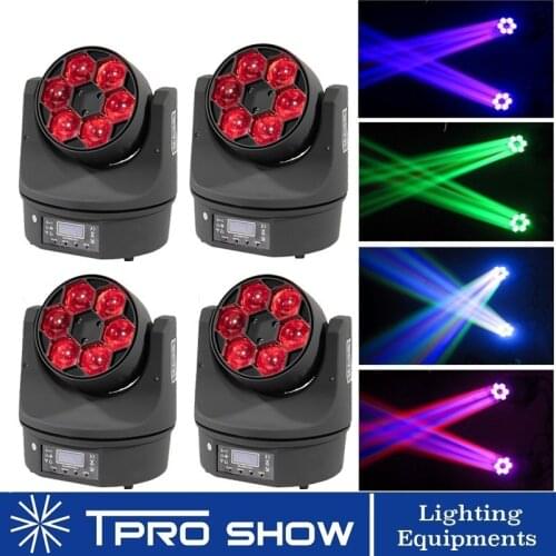 4Pcs Beam Moving Head 60W LED Bee Eye Movinghead 6x15W RGBW 4in1 Lyre Stage Light 90W Mobile Disco Light Dmx Sound Party Lights