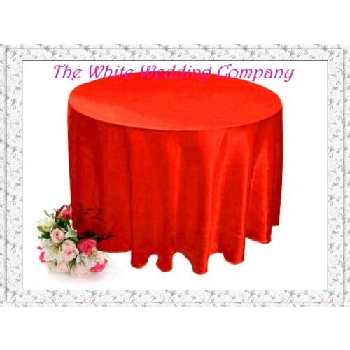 5 pcs 70'' Round Satin RED Wedding Table Covers Party Table Cover Party Table Cloth