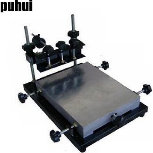 Authorized New Arrival PUHUI 300x240mm Size Manual Stencil Printer Machine, Silk printing machine