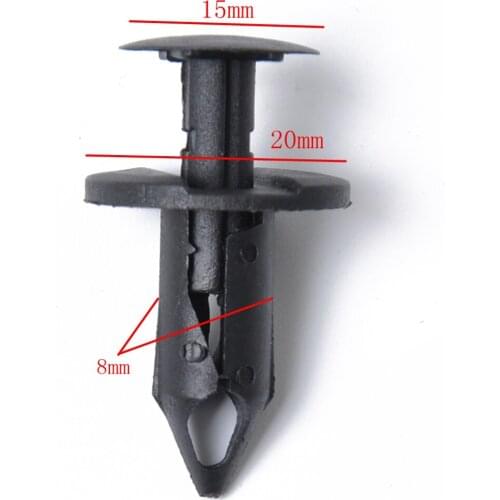 Black Assortment Plastic Rivets Clips Sizes - Auto Clips Car Clips Push Retainer Pin Kit 50Pcs