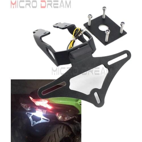 Motorcycle Fender Eliminator Black Motorbike License Plate Holder License Bracket Tail Tidy For Kawasaki Z650 / Ninja 650 17-19
