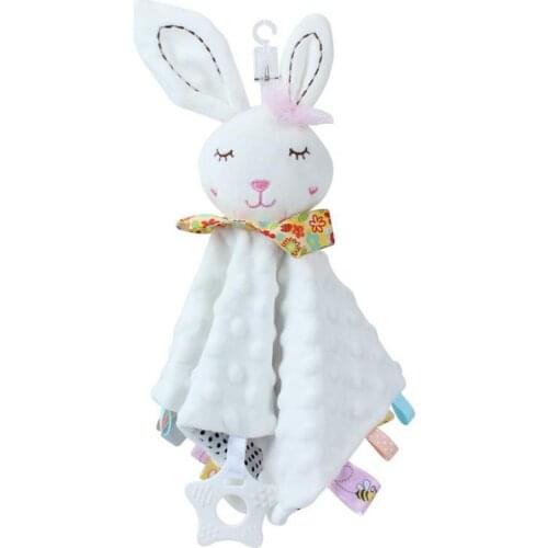 Baby Infant Animal Soothe Appease Towel Cartoon Plush Toys Rabbits Appease Dolls For Newbrons Soft Stuffed Comforting Towel