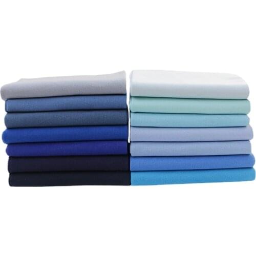 Width 62'' 1x1 Blue Series Simple Elastic Rib Pure Cotton Fabric By The Yard For Neckline Cuff Accessories Material