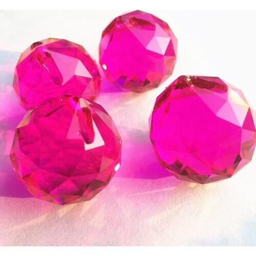 50Pcs/lot, 30mm crystal faceted ball,crystal chandelier ball for chandelier parts, wedding decor & X-MAS event party supplie