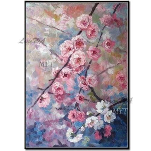Flowers Picture Handmade Artwork Paintings Abstract Colorful Decoration Oil Painting on Canvas Wall Art Pictures For Living Room
