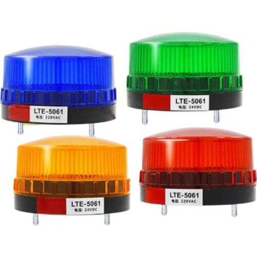 KINJOIN Flashing warning sound and light indicator 12v24V220V alarm LED always bright strobe small LTE-5061