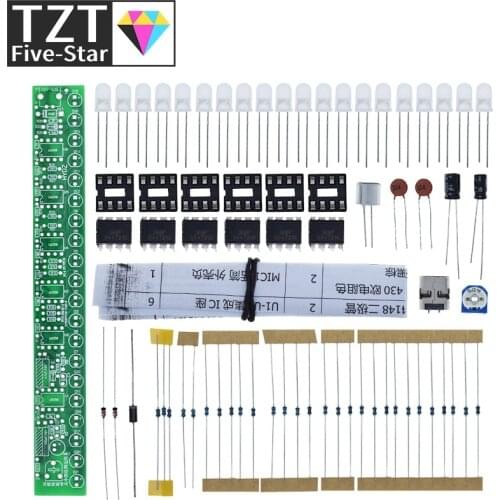 USB audio spectrum lamp kit LED car volume level indicator music audio display circuit board to increase the hands-on ability
