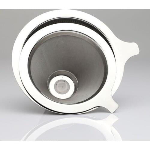 Funnel Cone Coffee Dripper Filter Coffee Filter Tea Strainer Stainless Steel Fashion High Quality Durable Practica