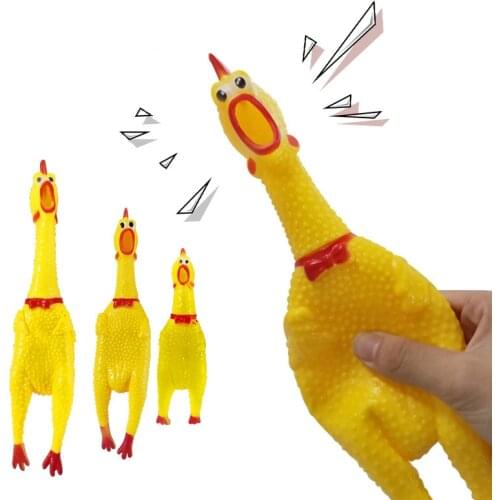 Screaming chicken vent chicken Pets Dog Toys Squeeze Squeaky Sound Funny Toy Safety Rubber For Dogs Molar Chew Toys