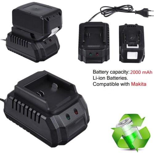 1pcs 2000 mAh Li-ion Batteries Rechargeable Kit Compatible with Makita for Electric Wrench Drill Power Tools