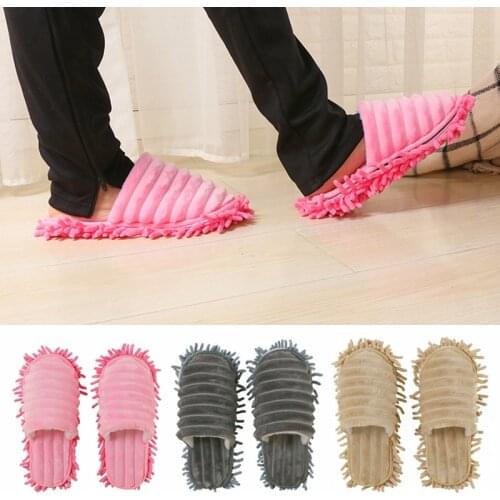 Multifunction Floor Dust Cleaning Slippers Shoes Lazy Mopping Shoes Mop Caps House Home Clean Cover Wipe Shoes Cleaning Tools
