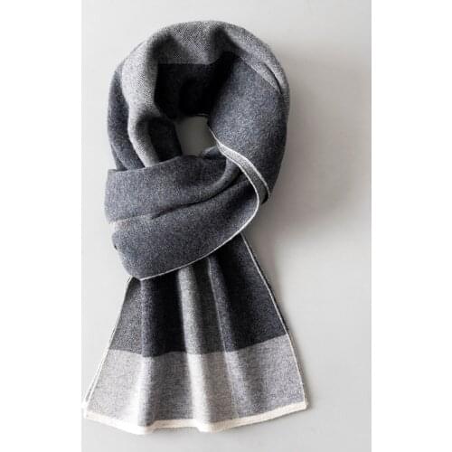 100% Wool Scarf Men Winter Warm Bufanda Hombre Retro Neck Scarves Outdoor Pashmina Business Wool Shawls Wraps Foulard Hommes