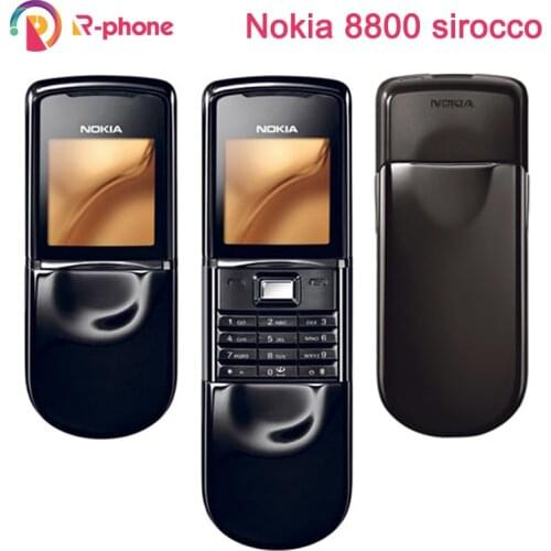 100% Original NOKIA 8800 Sirocco Mobile Cell Phone GSM Unlocked 128MB 8800se 8800D Phone Refurbished Russian Keyboard