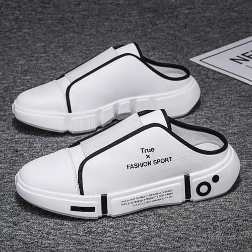 2021 summer new mens shoes Korean version of the trend a foot breathable lazy small white shoes casual mens board shoes